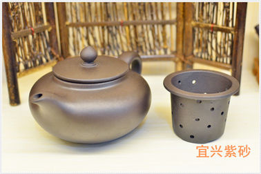 Bule autêntico de Yixing do uso coletivo da arte, teste padrão roxo do costume do bule da areia