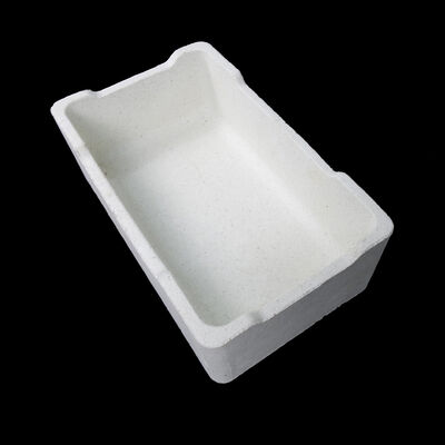 Cadinho de corindo-mulita refratário para alta temperatura para queima de produtos de aço inoxidável