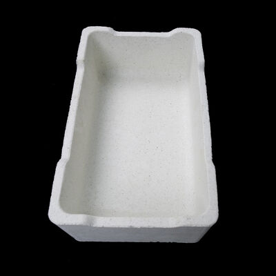 Cadinho de corindo-mulita refratário para alta temperatura para queima de produtos de aço inoxidável